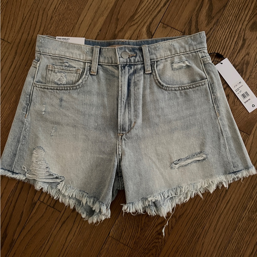 NWT Joe's The Kinsley Light Blue Distressed Frayed Denim Shorts